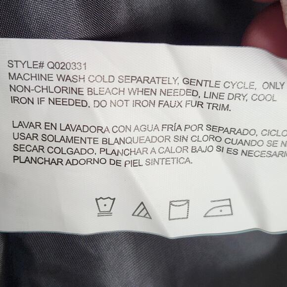 Nautica Jacket Womens 2XL Black Water Resistant Hooded Puffer Faux Fur Trim Coat - Picture 13 of 13